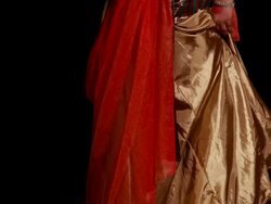 Woman performing Kathak dance on the stage  Stock Footage