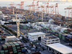 Cargo Container Port, Odaiba, Tokyo, Asia, Time-Lapse Stock Footage