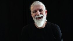 Senior actor practicing facial expressions 25 fps Stock Footage