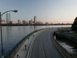 Boston and Memorial Drive Stock Footage