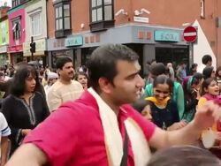 Leicester Celebrates Rathyatra Festival Stock Footage