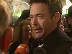 Robert Downey Jr. at the Sherlock Holmes: A Game Of Shadows: European Premiere at The Empire Leicester Square on December 8, 2011 in London, England. (Footage by WireImage Video/Getty Images Entertainment Video) Stock Footage