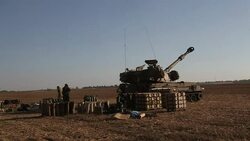 CLEAN : Israeli artillery fires near border with Gaza strip News Clip