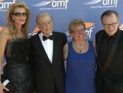 Alfred Mann, Larry King at Alfred Mann Foundationâ€™s An Evening Under the Stars Stock Footage