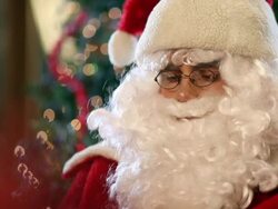 Santa Claus blowing magic dust Stock Footage