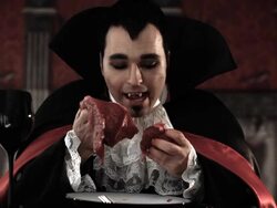 Dracula Vampire Meat Loop Stock Footage