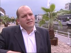 Beach is constructed on Brussels canal side News Clip