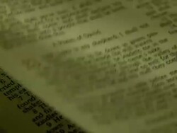 page from bible Stock Footage