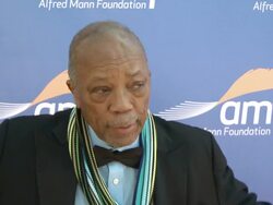 INTERVIEW - Quincy Jones on the event at Alfred Mann Foundationâ€™s An Evening Under the Stars Stock Footage