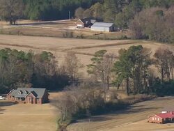 WS AERIAL View of trees and houses / North Carolina, United States Stock Footage