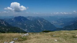 View Obertraun at Austrian Alps. Stock Footage
