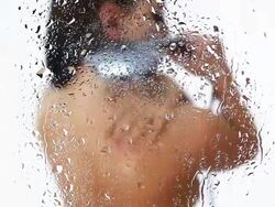 Woman in Shower Stock Footage
