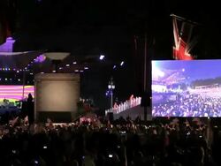 ATMOSPHERE: BBC Concert Diamond Jubilee at Buckingham Palace on June 04, 2012 in London, England (Footage by WireImage Video/Getty Images) Stock Footage