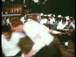 The Field Gun competition at Caernarvon Castle, Wales, London, UK, 1974 Stock Footage