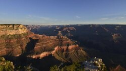 Time-lapse of clouds above the Grand Canyon during sunrise Stock Footage