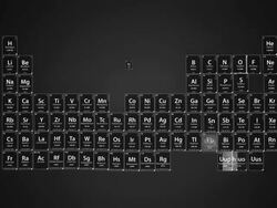 Periodic Table Of Elements - Loopable black version Stock Footage