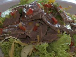 meat salad Stock Footage
