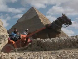 MS, LA, Pyramid of Khafre, Giza, Egypt Stock Footage