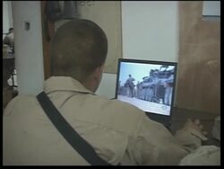 US marines follow news on internet and phone Instructional Video