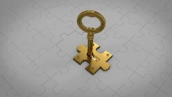 Puzzle Key Stock Footage