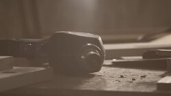 Various hand tools on the table, close-up Stock Footage