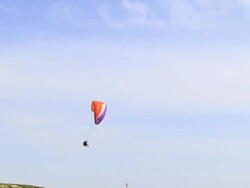 Paraglider in Mountain Stock Footage