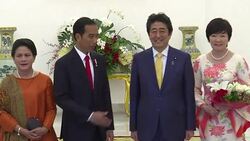 CLEAN : Japanese PM Abe in Indonesia for talks on economy and security News Clip