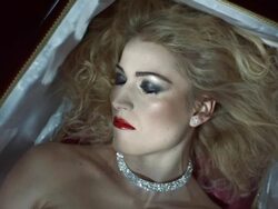 HD Slow Motion: Vampire Waking Up In A Coffin Stock Footage