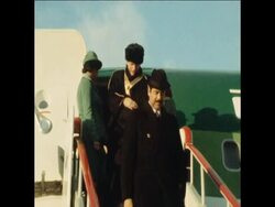 SYND 13 12 78 IRAQI VICE CHAIRMAN HUSSEIN IS WELCOMED TO MOSCOW BY SOVIET PRIME MINISTER KOSYGIN IN USSR News Clip