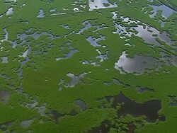MS AERIAL Shot of river at Aigues Mortes city / Languedoc Roussillon, France Stock Footage