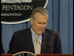 Rumsfeld and Myers hold joint briefing News Clip