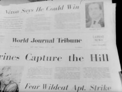 NY World-Journal Tribune ceases publication Stock Footage