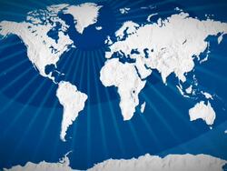 world map - focus on Europe Stock Footage