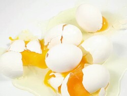 Cracked Eggs Stock Footage