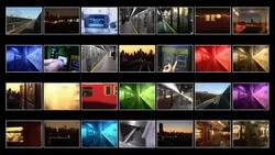 3D Video Wall Animation of New York Subway Trains Stock Footage