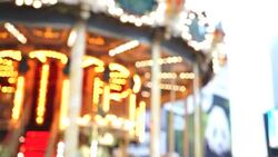 Carousel, circus and Amusement park, Paris France Stock Footage