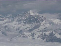 WS AERIAL Shot of Mt. Everest  Stock Footage