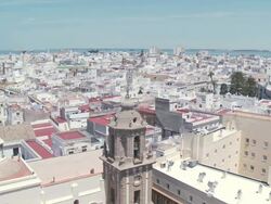 WS View over city / Cadiz, Andalusia, Spain  Stock Footage