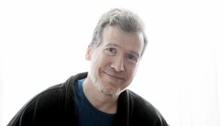 Mature French Canadian Man Waking Up Makes Facial Expressions Stock Footage