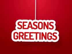 Seasons greetings message Stock Footage