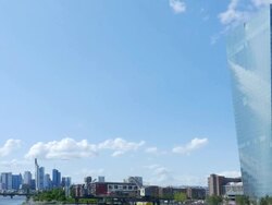 TL Frankfurt New European Central Bank Headquarters  And Skyline Stock Footage
