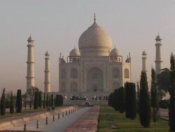 WS, Taj Mahal, Agra, India Stock Footage