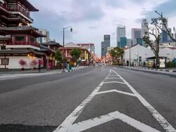 HD Time-lapse: Singapore Traffic at China town Stock Footage