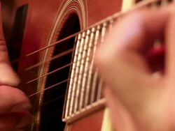 Classic Gitar Player Close Up Stock Footage