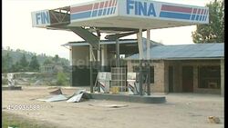 Damaged Petrol Station News Clip