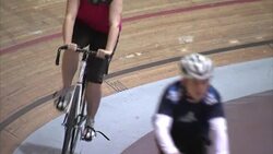 Cyclists On Track At Manchester Velodrome News Clip