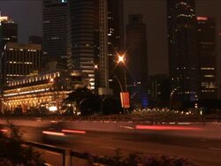 Time lapse. Cars on bridge - Singapore PAL version Stock Footage