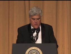 Comedian Jay Leno traded quips with President Barack Obama at the annual White House Correspondents' Association dinner.  Leno poked fun at the president, Republicans, and the political culture of Washington. News Clip