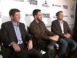 Mike Shinoda, Evan Greene, and Jon Budd at 4th Annual Social Media Rock Stars Summit - 'The Music Industry Then & Now: How Digital Changed The Game on 2/8/2013 in Los Angeles, CA. Stock Footage