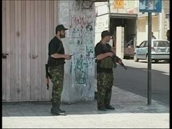 Hamas security unit in the streets after clashing with Fatah overnight News Clip